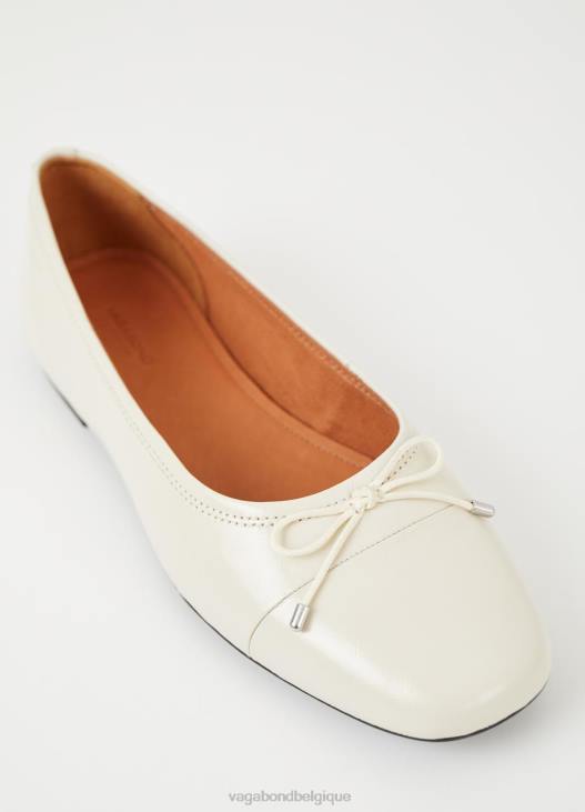 chaussure cuir verni blanc cassé femmes 4N8J8 Vagabond jolies chaussures - Vagabond chaussures