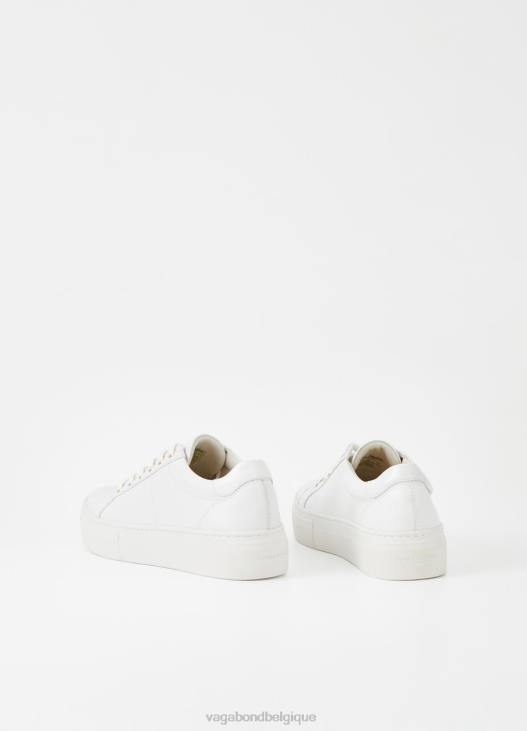 chaussure cuir blanc femmes 4N8J177 Vagabond baskets à plateforme zoe - Vagabond chaussures