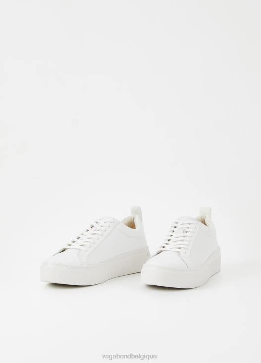chaussure cuir blanc femmes 4N8J178 Vagabond baskets à plateforme zoe - Vagabond sandales femme