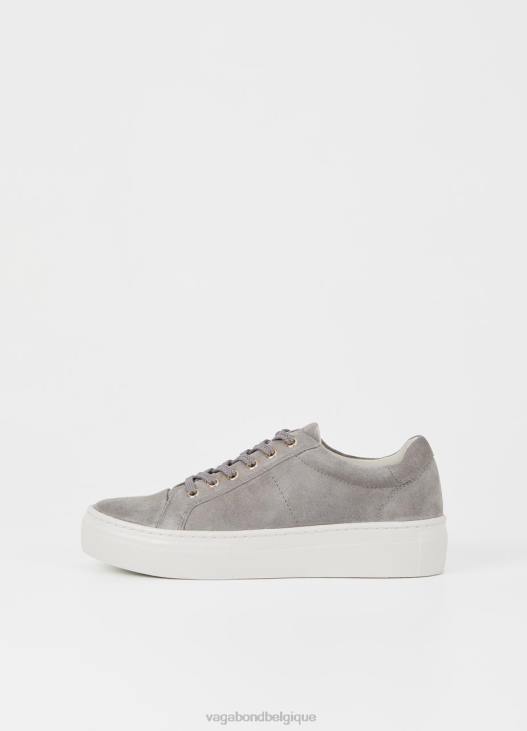 chaussure daim gris femmes 4N8J182 Vagabond baskets à plateforme zoe - Vagabond boutique Belgique