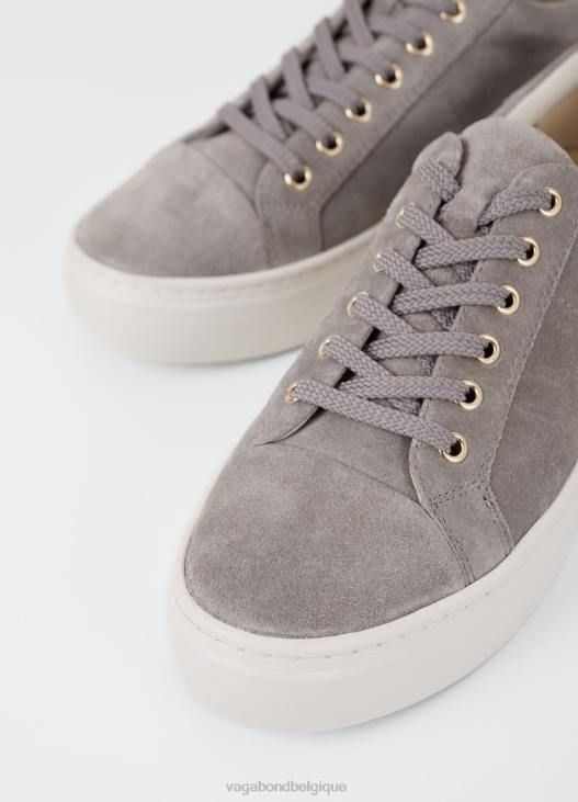 chaussure daim gris femmes 4N8J182 Vagabond baskets à plateforme zoe - Vagabond boutique Belgique