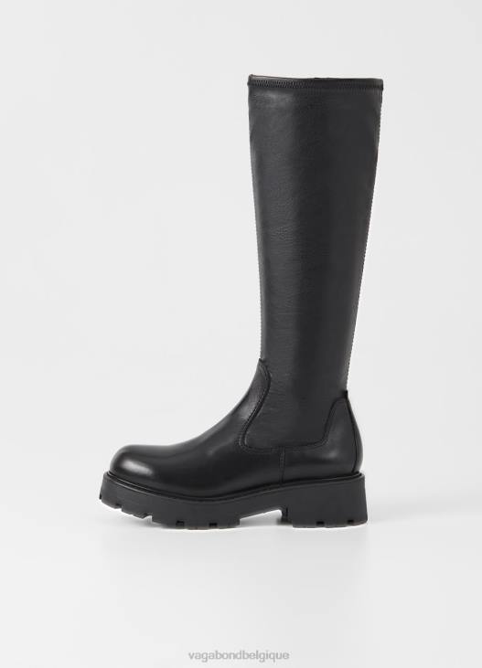 chaussure cuir/peigne noir femmes 4N8J217 Vagabond bottes hautes cosmo 2.0 - Vagabond boutique Belgique