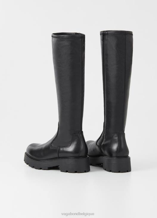 chaussure cuir/peigne noir femmes 4N8J217 Vagabond bottes hautes cosmo 2.0 - Vagabond boutique Belgique