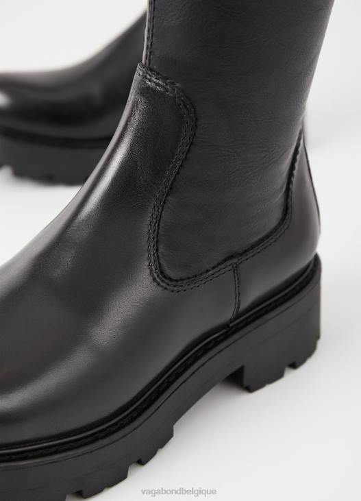 chaussure cuir/peigne noir femmes 4N8J217 Vagabond bottes hautes cosmo 2.0 - Vagabond boutique Belgique
