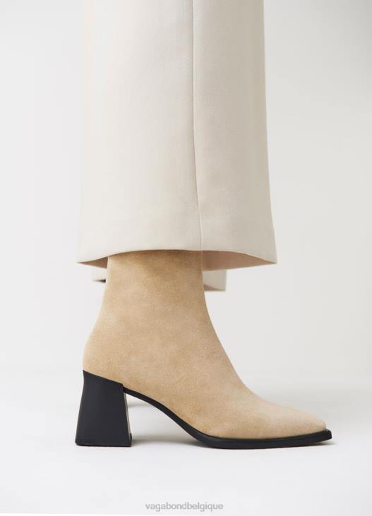 chaussure daim beige femmes 4N8J200 Vagabond bottes hedda - Vagabond chaussures
