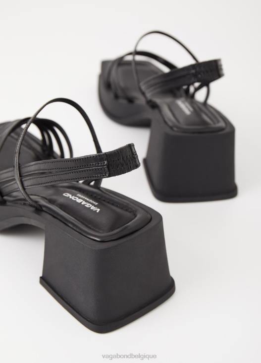 chaussure Cuir noir femmes 4N8J28 Vagabond sandales Hennie - Vagabond boutique Belgique
