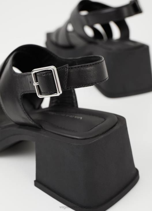 chaussure Cuir noir femmes 4N8J31 Vagabond sandales Hennie - Vagabond boutique Belgique