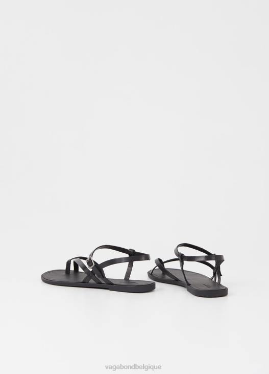 chaussure Cuir noir femmes 4N8J33 Vagabond sandales tia 2.0 - Vagabond sandales femme