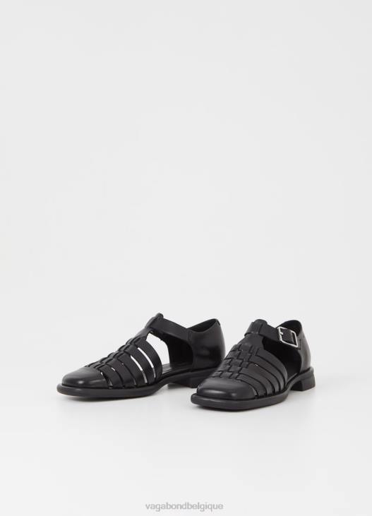 chaussure Cuir noir femmes 4N8J88 Vagabond sandales britie - Vagabond boutique Belgique