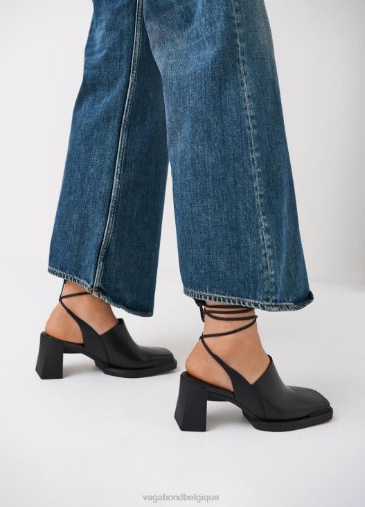 chaussure Cuir noir femmes 4N8J89 Vagabond sandales edwina - Vagabond chaussures