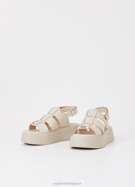 chaussure cuir blanc cassé femmes 4N8J71 Vagabond sandales courtney - Vagabond chaussures