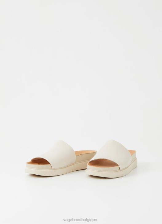 chaussure cuir blanc cassé femmes 4N8J81 Vagabond sandales erin - Vagabond sandales femme