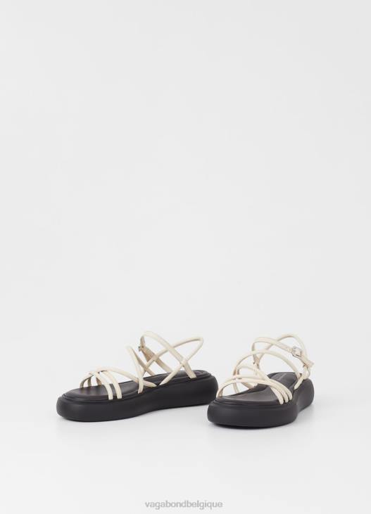 chaussure cuir blanc cassé femmes 4N8J86 Vagabond sandales blenda - Vagabond chaussures
