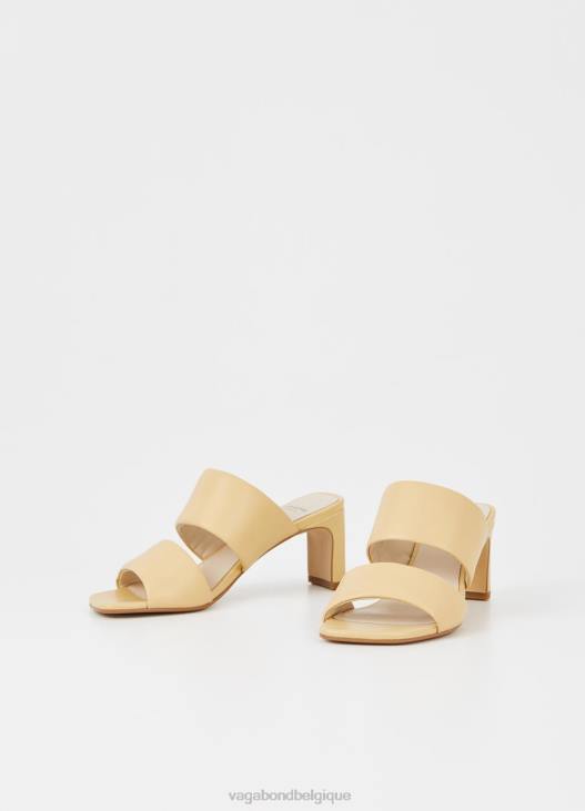 chaussure cuir jaune clair femmes 4N8J62 Vagabond sandales luisa - Vagabond chaussures