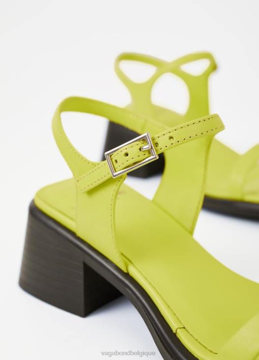 chaussure cuir vert femmes 4N8J56 Vagabond sandales ines - Vagabond chaussures