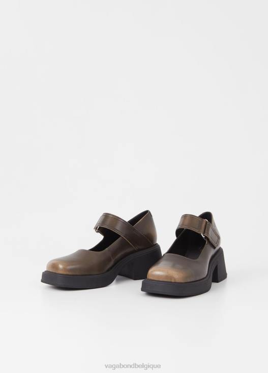 chaussure cuir brossé marron femmes 4N8J100 Vagabond dorah escarpins - Vagabond sandales femme