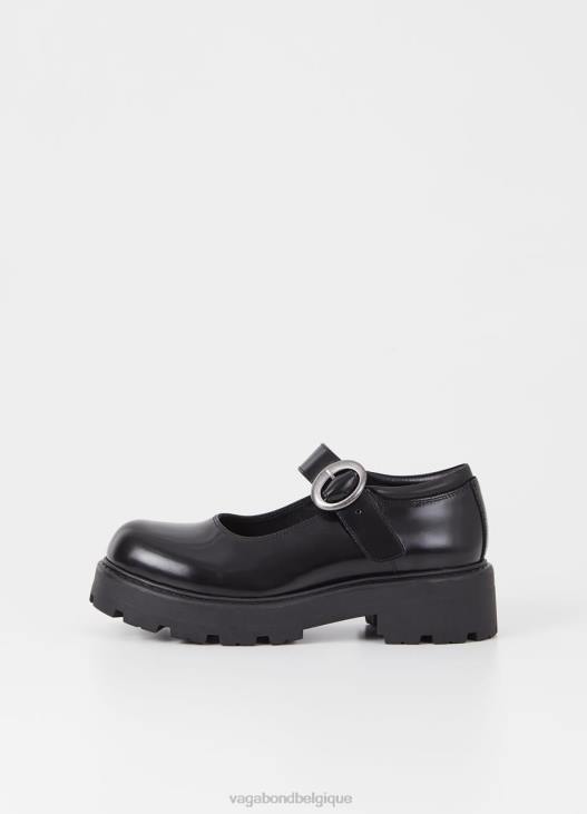 chaussure cuir poli noir femmes 4N8J103 Vagabond chaussures cosmo 2.0 - Vagabond sandales femme