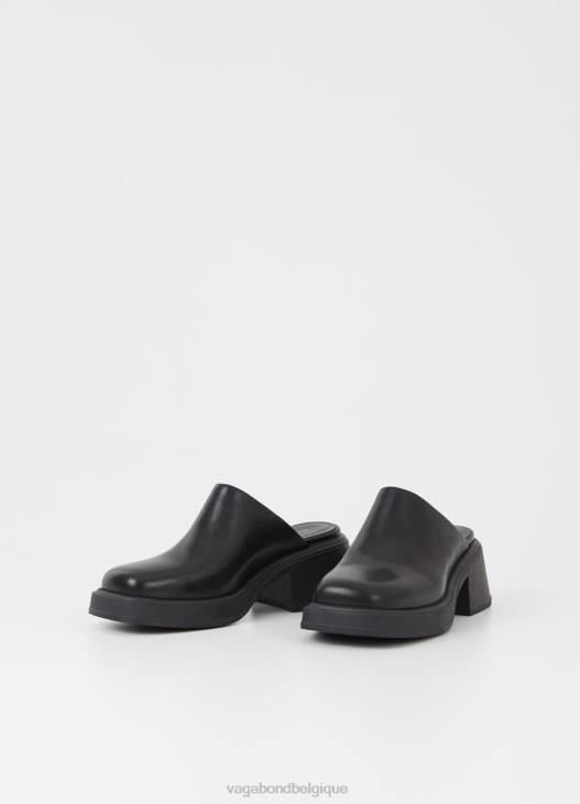 chaussure Cuir noir femmes 4N8J125 Vagabond dorah mules - Vagabond chaussures