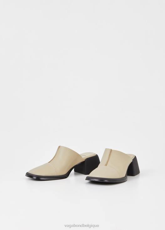 chaussure cuir beige femmes 4N8J127 Vagabond mules ansie - Vagabond boutique Belgique